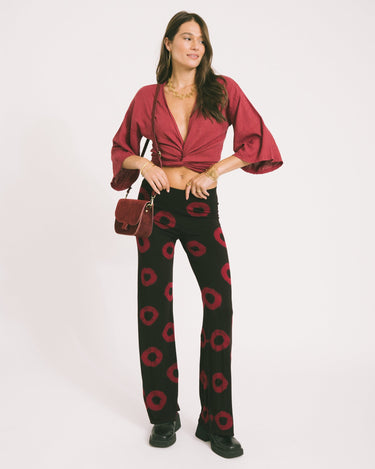 TILTIL Isli Pants Batik Burgundy - Things I Like Things I Love