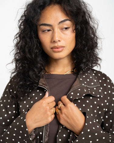 TILTIL Jacket Zoe Polkadot Brown - Things I Like Things I Love