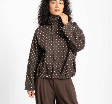 TILTIL Jacket Zoe Polkadot Brown - Things I Like Things I Love