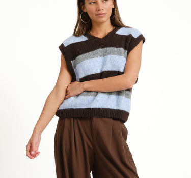 TILTIL Jade Knitted Striped Spencer Multi - Things I Like Things I Love