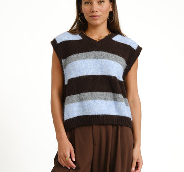 TILTIL Jade Knitted Striped Spencer Multi - Things I Like Things I Love