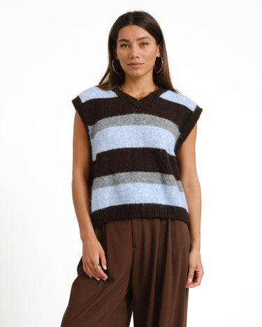 TILTIL Jade Knitted Striped Spencer Multi - Things I Like Things I Love