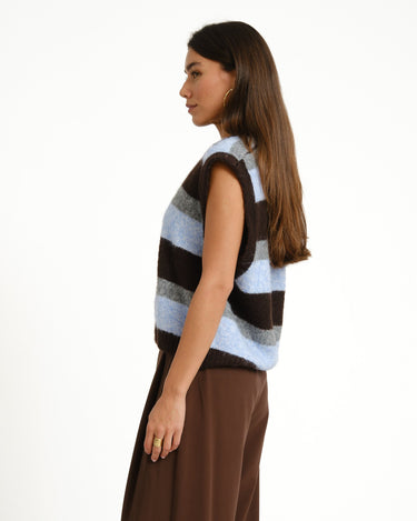 TILTIL Jade Knitted Striped Spencer Multi - Things I Like Things I Love