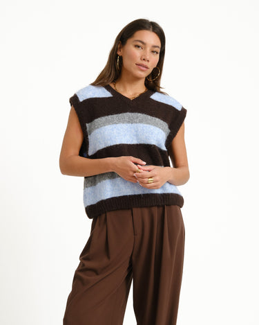 TILTIL Jade Knitted Striped Spencer Multi - Things I Like Things I Love