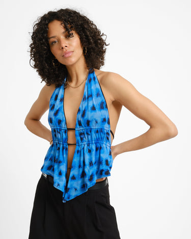 TILTIL Jenna Open Back Top Blue - Things I Like Things I Love