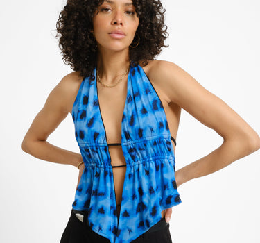 TILTIL Jenna Open Back Top Blue - Things I Like Things I Love