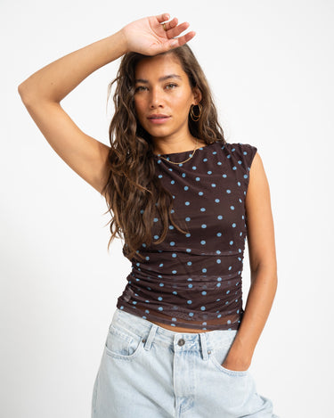 TILTIL Jessi Polkadot Top Bruin - Things I Like Things I Love