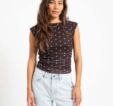 TILTIL Jessi Polkadot Top Bruin - Things I Like Things I Love