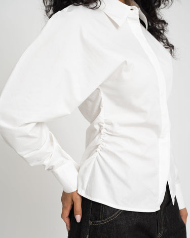 TILTIL Jinte Pleated Blouse Wit - Things I Like Things I Love
