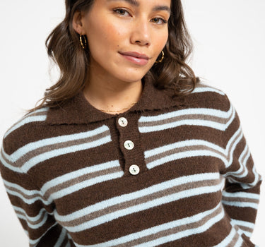 TILTIL Joya Polo Striped Brown One Size - Things I Like Things I Love