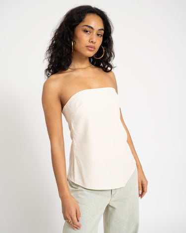 TILTIL Jule Strapless Top Offwhite - Things I Like Things I Love