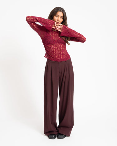 TILTIL Julie Lace Longsleeve Bordeaux - Things I Like Things I Love
