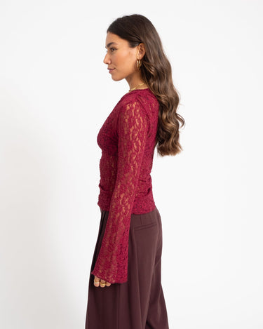 TILTIL Julie Lace Longsleeve Bordeaux - Things I Like Things I Love