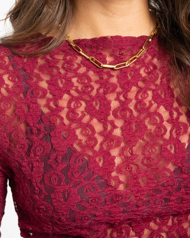TILTIL Julie Lace Longsleeve Bordeaux - Things I Like Things I Love