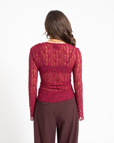 TILTIL Julie Lace Longsleeve Bordeaux - Things I Like Things I Love