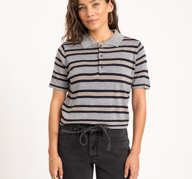 TILTIL Juliette Polo Grey Striped One Size - Things I Like Things I Love