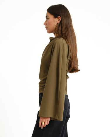 TILTIL Lenni Pleated Longsleeve Green - Things I Like Things I Love