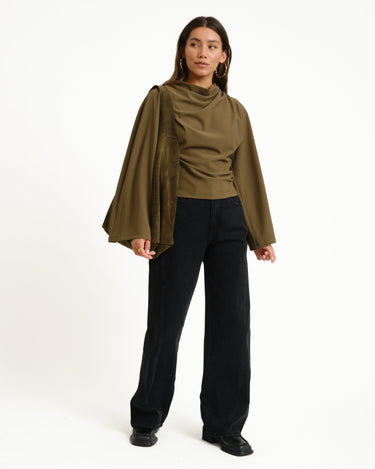 TILTIL Lenni Pleated Longsleeve Green - Things I Like Things I Love