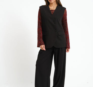 TILTIL Liene Sleeveless Blazer Zwart - Things I Like Things I Love
