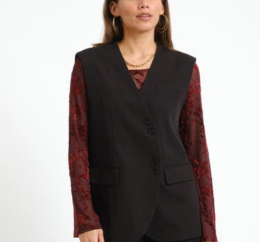 TILTIL Liene Sleeveless Blazer Zwart - Things I Like Things I Love