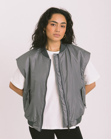 TILTIL Lois Bomber Gilet Grey - Things I Like Things I Love