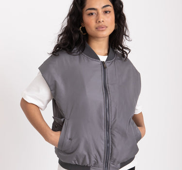 TILTIL Lois Bomber Gilet Grey - Things I Like Things I Love