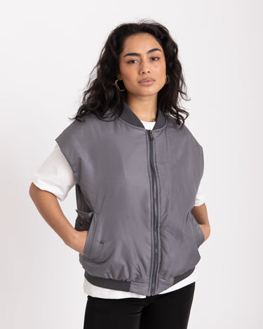 TILTIL Lois Bomber Gilet Grey - Things I Like Things I Love