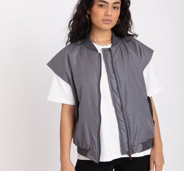 TILTIL Lois Bomber Gilet Grey - Things I Like Things I Love