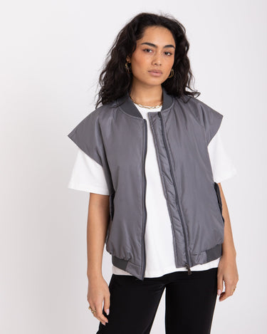 TILTIL Lois Bomber Gilet Grey - Things I Like Things I Love