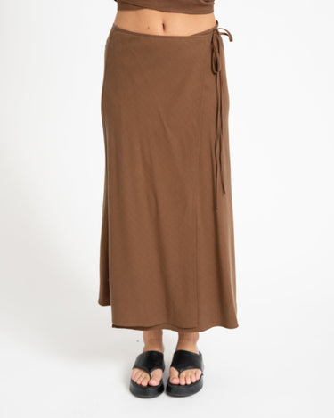 TILTIL Loma Wrap Skirt Brown - Things I Like Things I Love