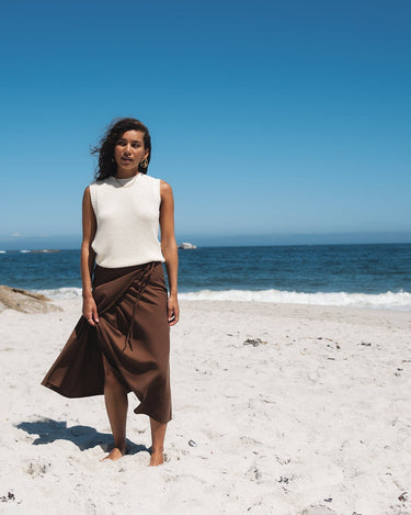 TILTIL Loma Wrap Skirt Brown - Things I Like Things I Love