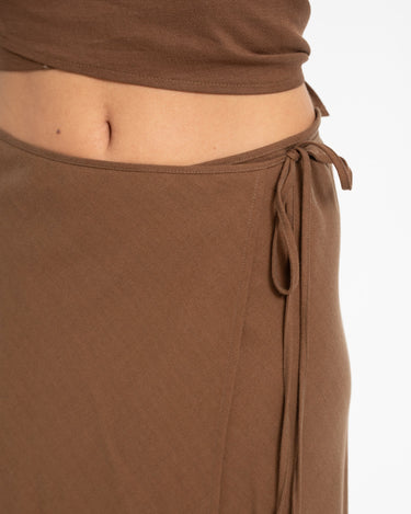 TILTIL Loma Wrap Skirt Brown - Things I Like Things I Love