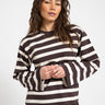TILTIL Longsleeve Thick Striped Doka Tee Brown - Things I Like Things I Love