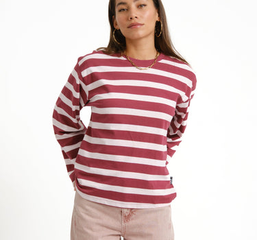 TILTIL Longsleeve Thick Striped Doka Tee Rood Roze - Things I Like Things I Love