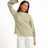 TILTIL Longsleeve Thin Striped Doka Tee Olijf Wit - Things I Like Things I Love