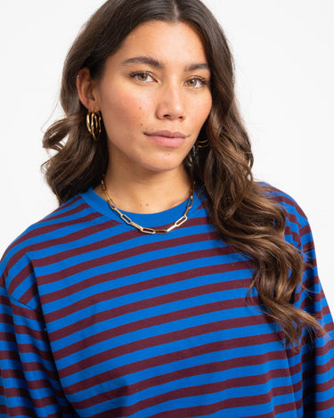TILTIL Longsleeve Thin Striped Doka Tee Rood Cobalt - Things I Like Things I Love