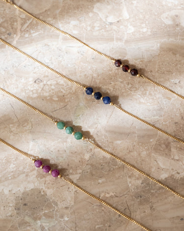 TILTIL Love Gemstone Bracelet Gold Garnet - Things I Like Things I Love