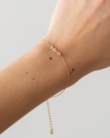 TILTIL Love Gemstone Bracelet Goud Pink Opal - Things I Like Things I Love