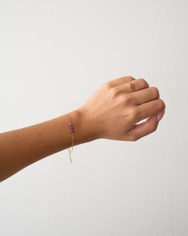 TILTIL Love Gemstone Bracelet Goud Ruby - Things I Like Things I Love