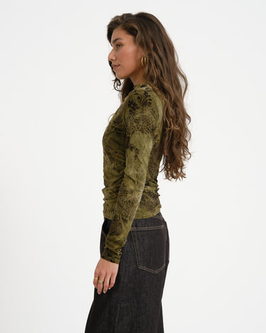 TILTIL Luna Longsleeve Pleated Turtle Neck Green - Things I Like Things I Love