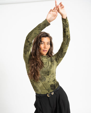 TILTIL Luna Longsleeve Pleated Turtle Neck Green - Things I Like Things I Love