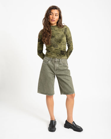 TILTIL Luna Longsleeve Pleated Turtle Neck Green - Things I Like Things I Love