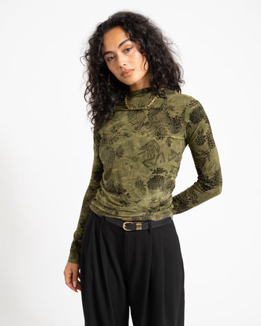 TILTIL Luna Longsleeve Pleated Turtle Neck Groen - Things I Like Things I Love