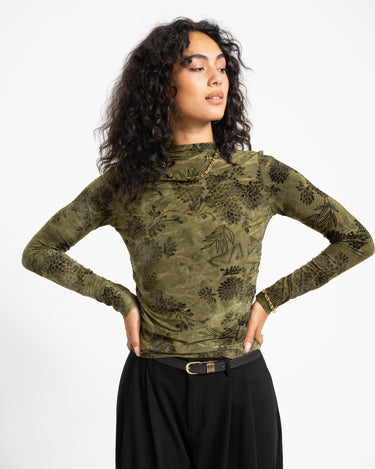 TILTIL Luna Longsleeve Pleated Turtle Neck Groen - Things I Like Things I Love