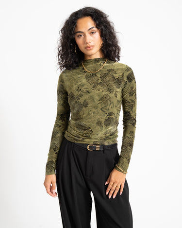TILTIL Luna Longsleeve Pleated Turtle Neck Groen - Things I Like Things I Love