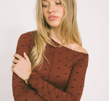 TILTIL Luna longsleeve Polkadot Bordeaux - Things I Like Things I Love