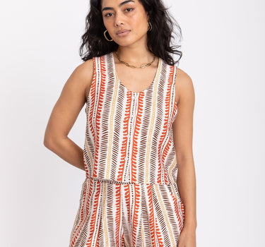 TILTIL Lyke Top Off - white Orange Print - Things I Like Things I Love
