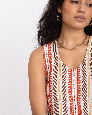 TILTIL Lyke Top Off - white Orange Print - Things I Like Things I Love