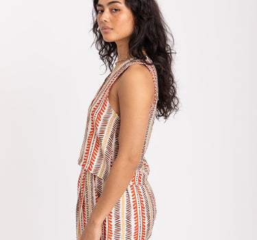 TILTIL Lyke Top Off - white Orange Print - Things I Like Things I Love