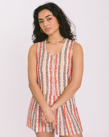 TILTIL Lyke Top Off - white Orange Print - Things I Like Things I Love